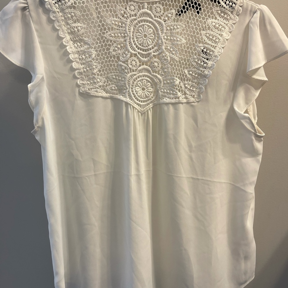 Cream lace Express top size small never worn